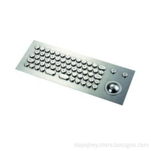 Outdoor 65keys Weatherproof Metal ATM Keyboard With Trackba